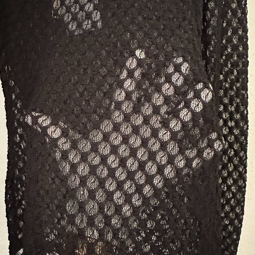 Antonio Melani Sheer Soft Stretch Long-Sleeve Top Size S -Layering Essential - Picture 3 of 10